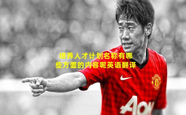培养人才计划名称有哪些方面的内容呢英语翻译